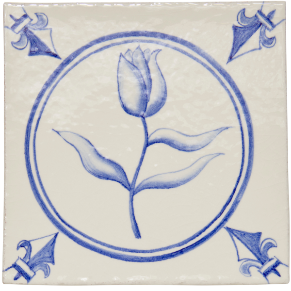 White Hart Tulip Circle Antique White cutout