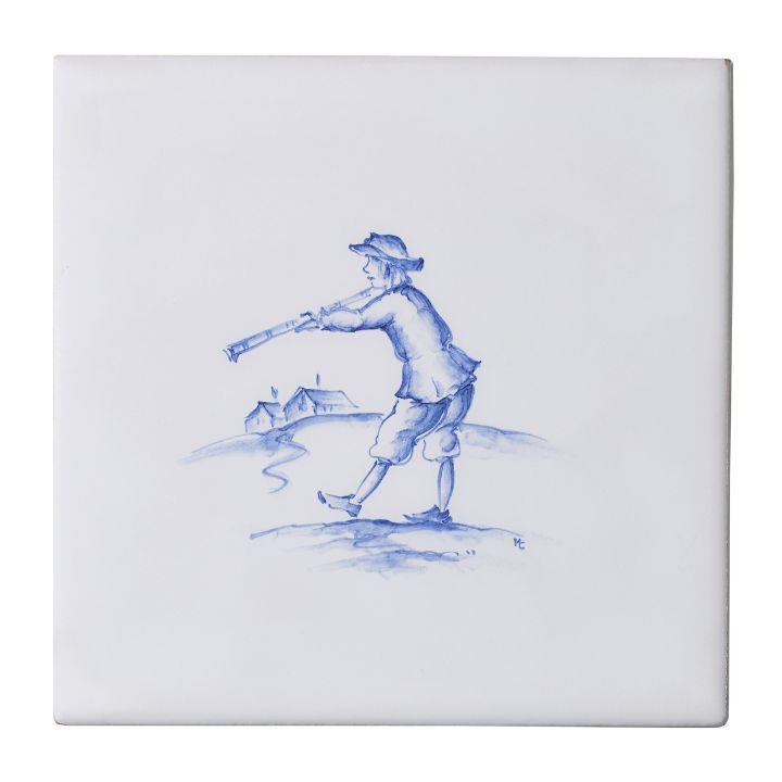 Flute Player - 11 x 11cm Gloss Glaze, product variant image