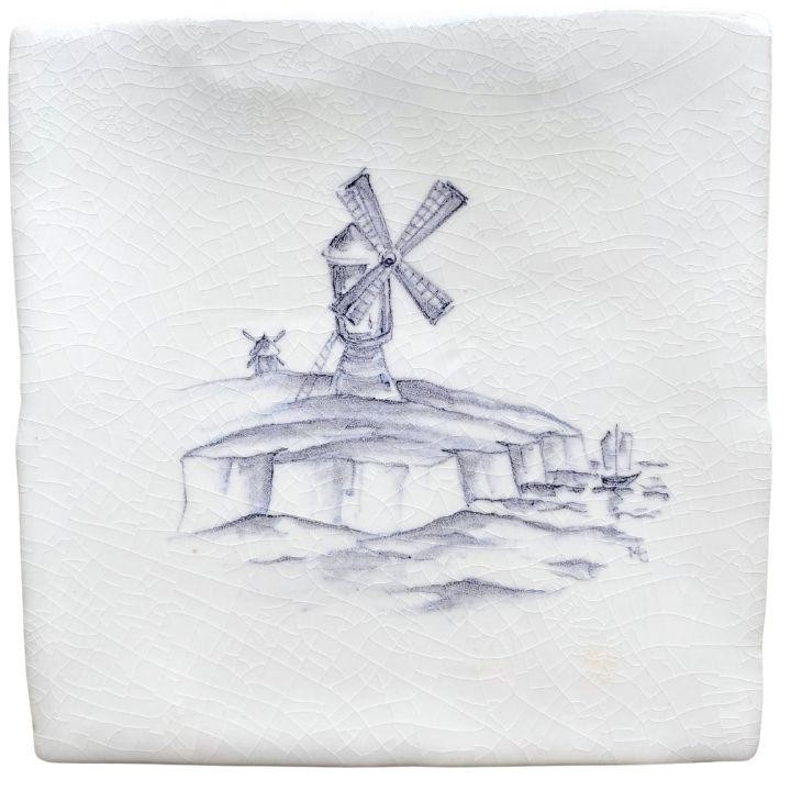 Coastal windmill sylvia chalk white square