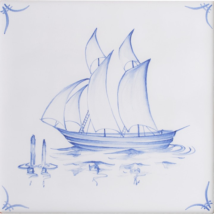 Classic Delft White Ships And Scapes 1