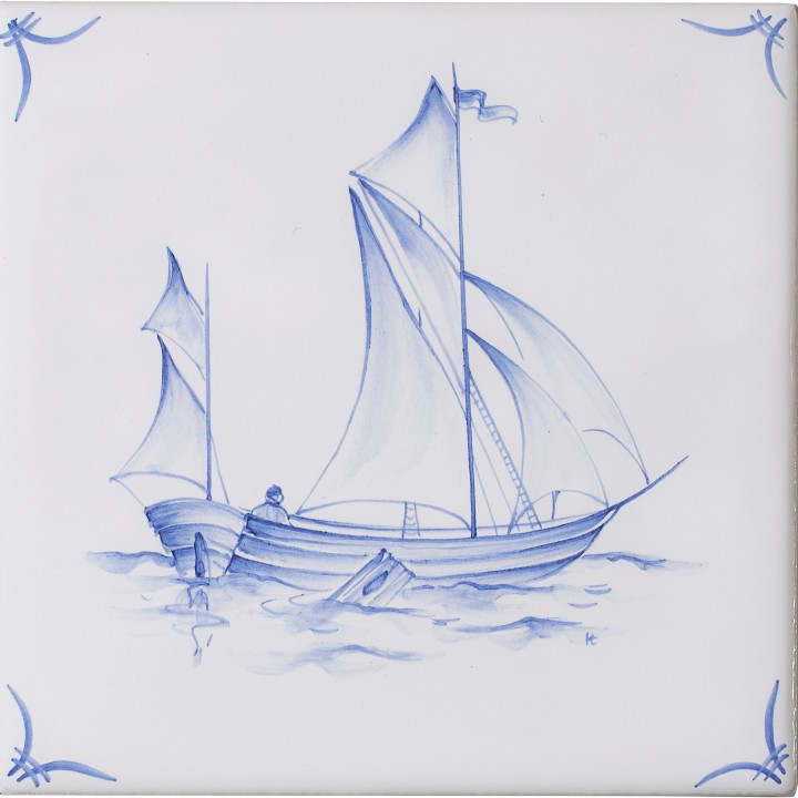 Classic Delft White Ships And Scapes 4