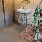 Lacock Knave large format porcelain floor tiles in bathroom