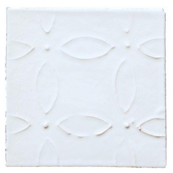 Ullswater Chalk White Margot handmade tile cut out