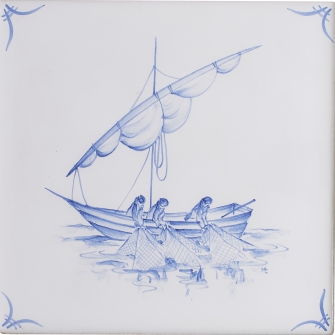 Classic Delft White Ships and Scapes 6